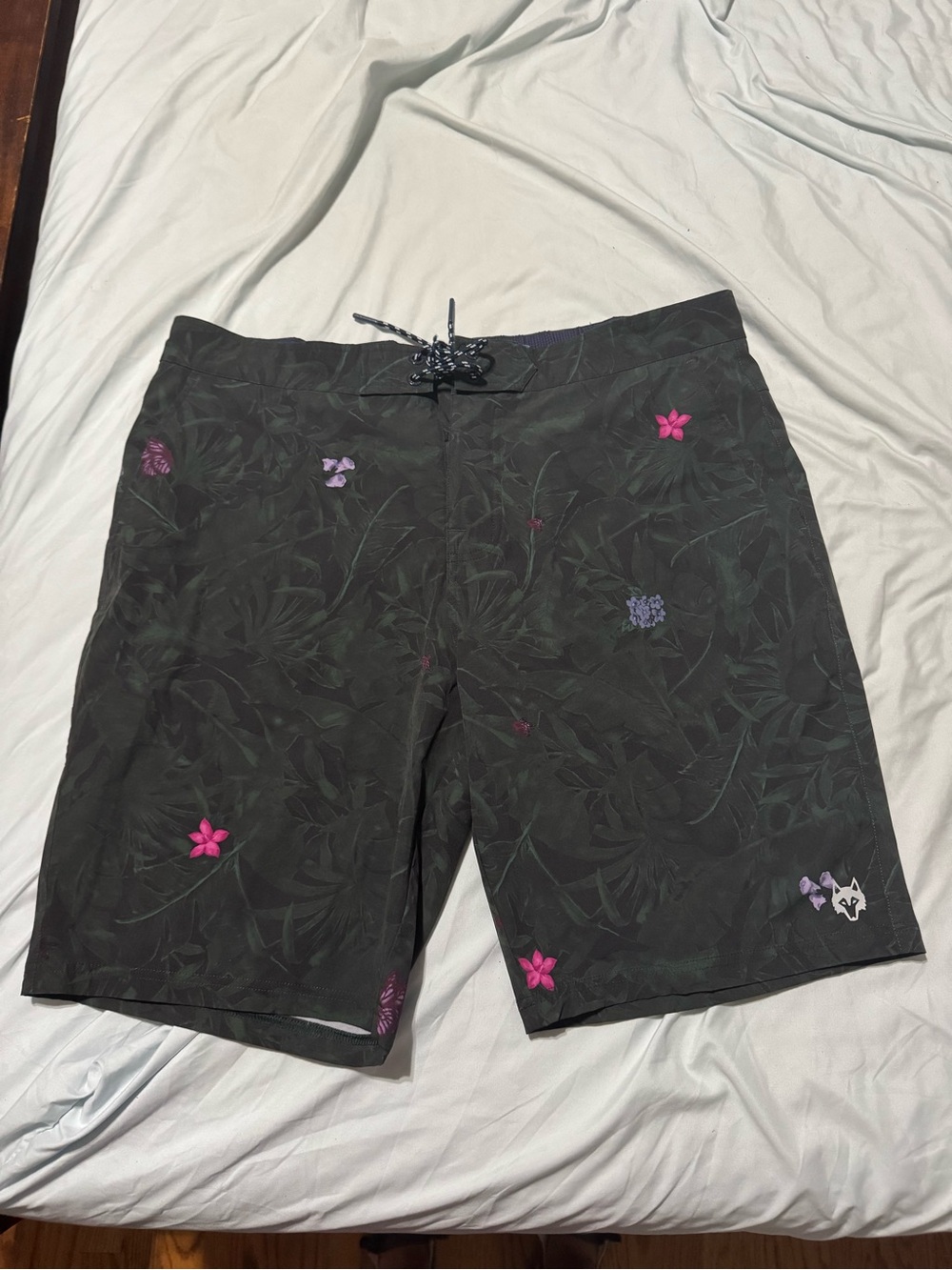 Greyson Black Floral Swim Board Shorts